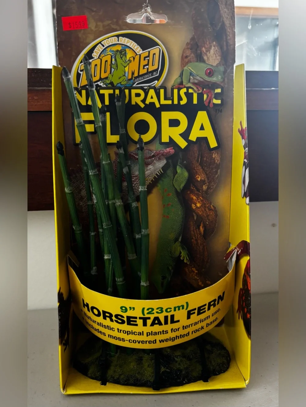 Zoo Med Reptile Terrarium Plant Tank Decor Naturalistic Flora Horsetail Fern 9”